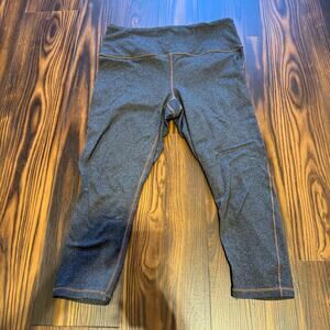 prAna Cropped Gray High Waisted Leggings Size L